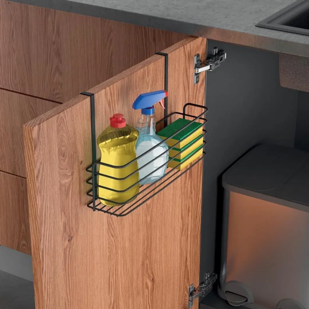 Metaltex Galileo Brede Hangmand Keuken - 34x12x22cm - Mat Zwart