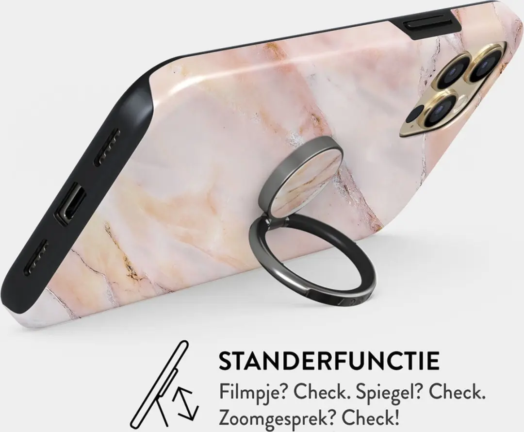 Burga Ringholder Gunmetal Telefoonbutton - Meerkleurig