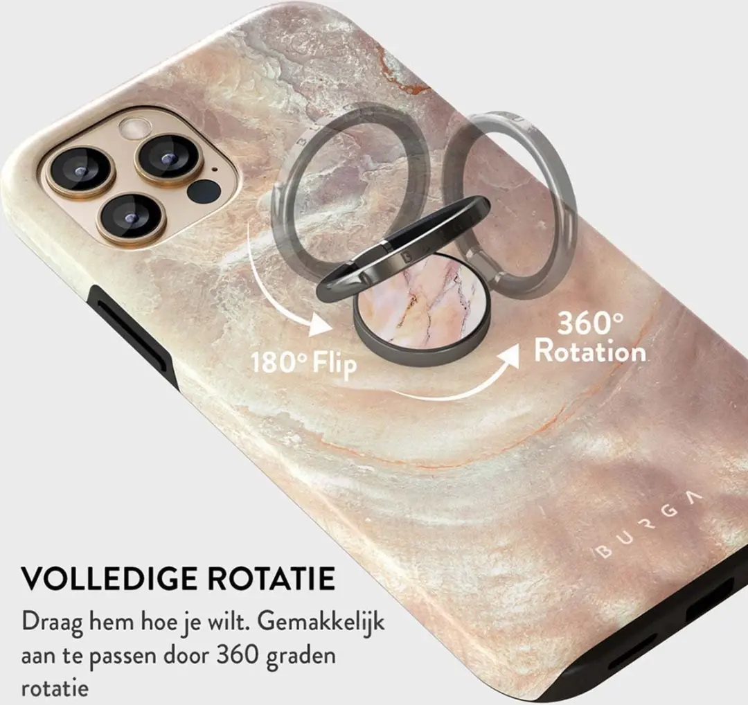 Burga Ringholder Gunmetal Telefoonbutton - Meerkleurig