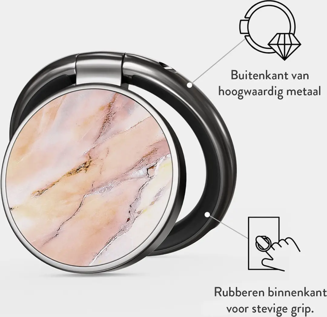 Burga Ringholder Gunmetal Telefoonbutton - Meerkleurig