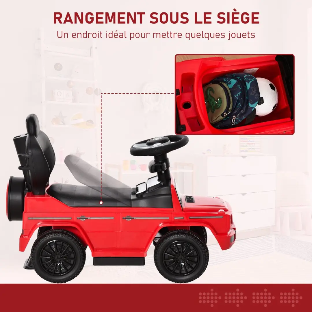 Homcom Rijdbare Schuifwagen PP 85,5x40,5x95cm - Rood/Zwart - afbeelding 6 van 6