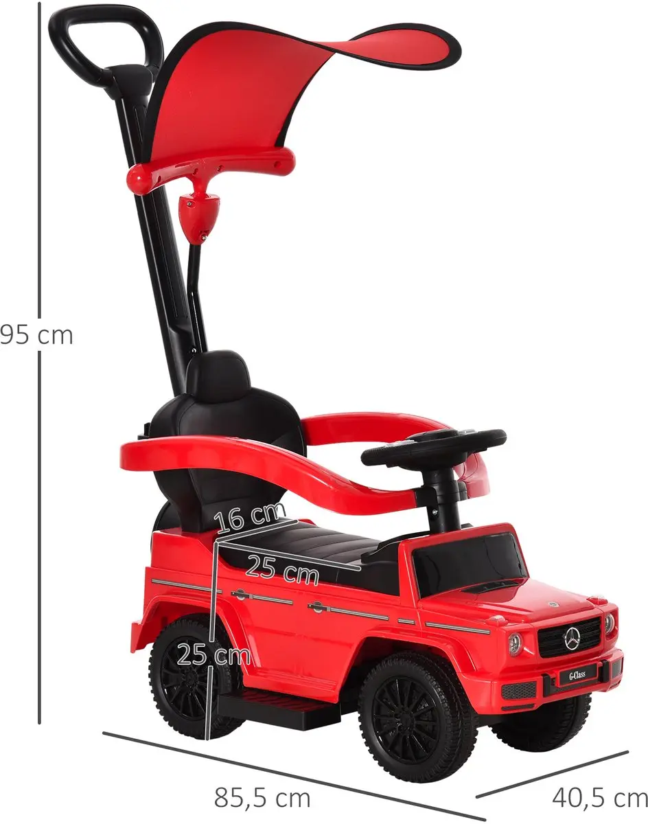 Homcom Rijdbare Schuifwagen PP 85,5x40,5x95cm - Rood/Zwart