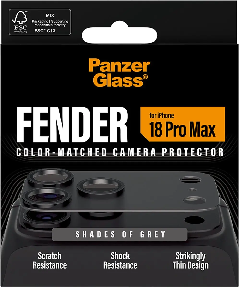 PanzerGlass Fender Camera Protector PG58363 iPhone 2026 Pro Max - Doorzichtig