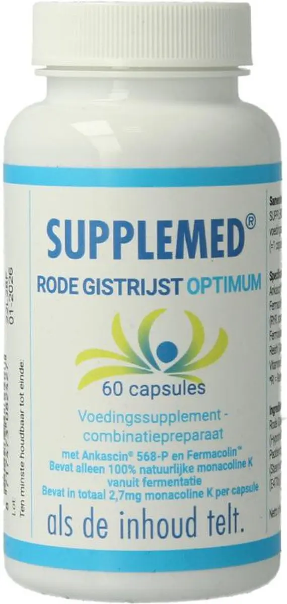 Supplemed Rode Gist Rijst 60 Capsules
