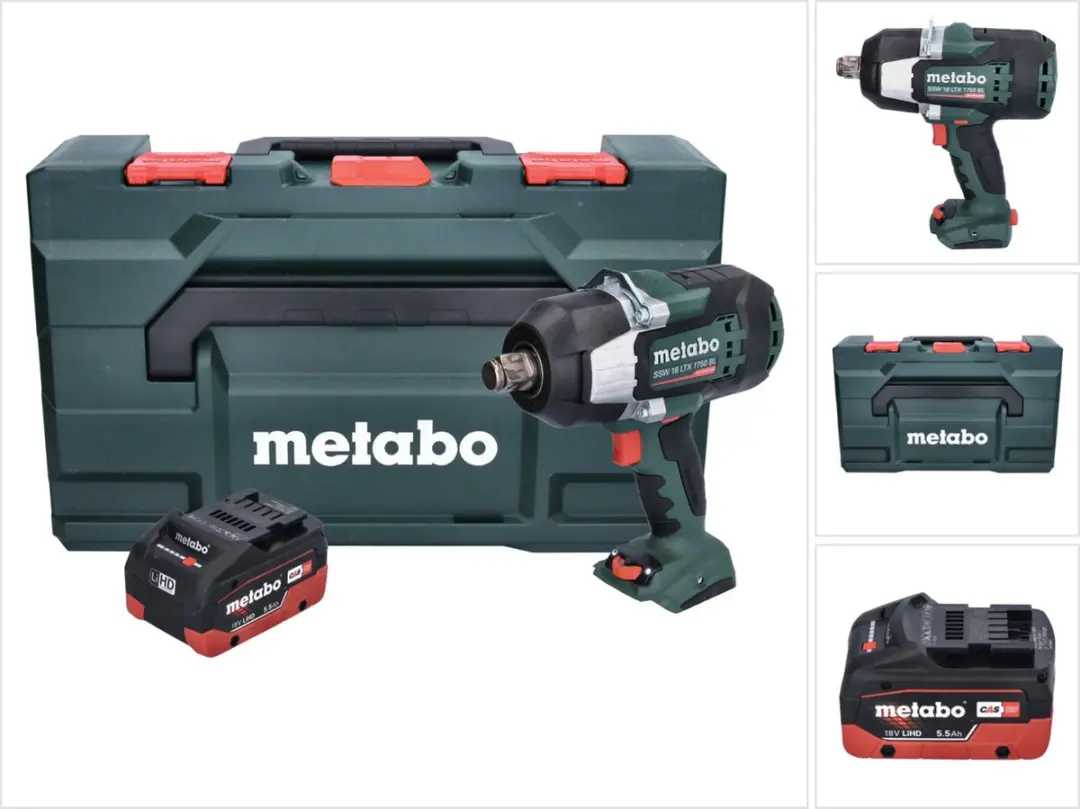 Metabo SSW 18 LTX 1750 BL accuslagmoersleutel 18 V 1750 Nm 3/4" borstelloos + 1x