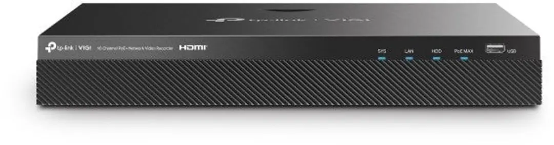 TP-Link VIGI NVR2016H-16MP NVR - 16 Kanalen - Zwart