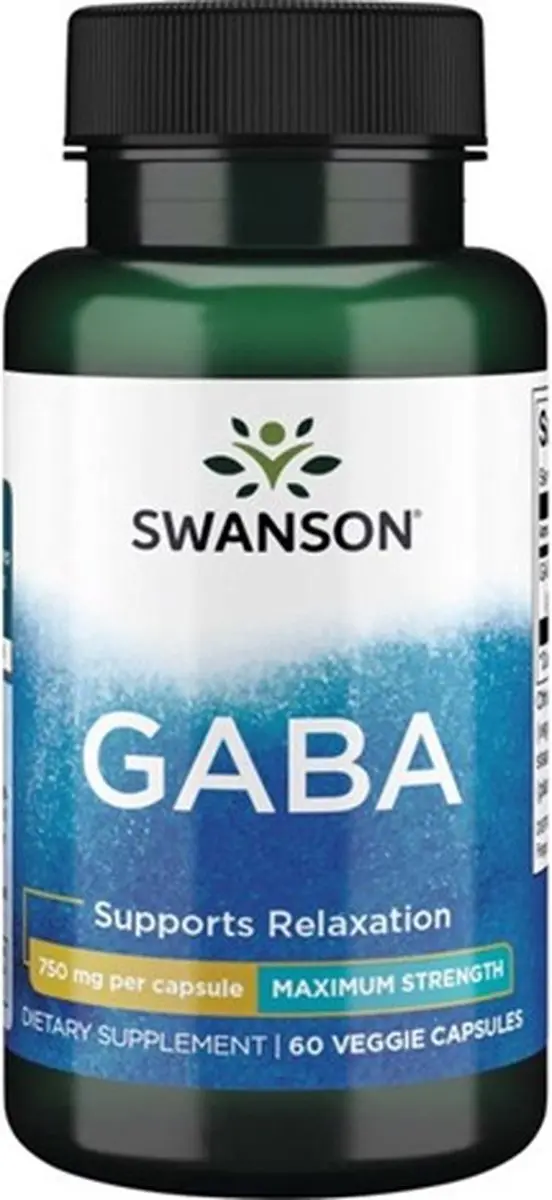 Swanson GABA 750mg Capsules - 60 Stuks