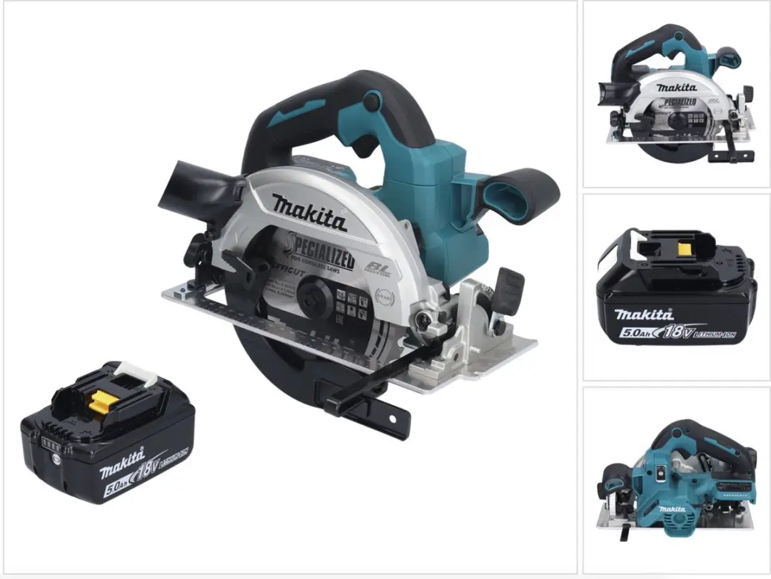 Makita DHS 661 T1 accu-handcirkelzaag 18 V 165 mm borstelloos + 1x accu 5,0 Ah