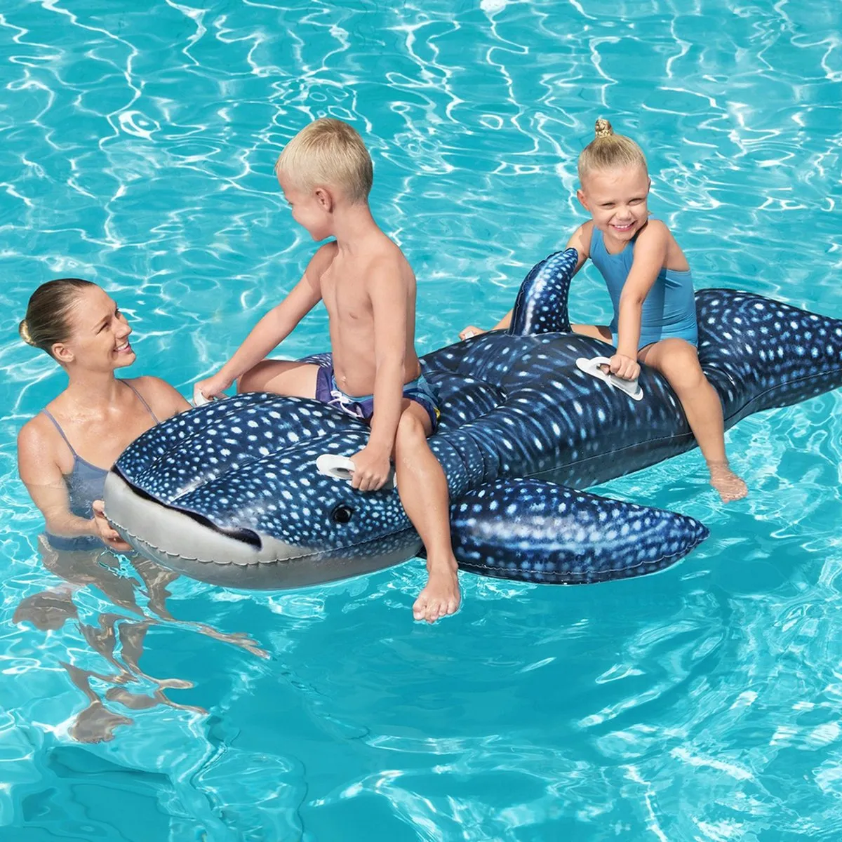 Bestway Walvis Opblaasbaar Matras 193x122cm - Blauw - afbeelding 6 van 6