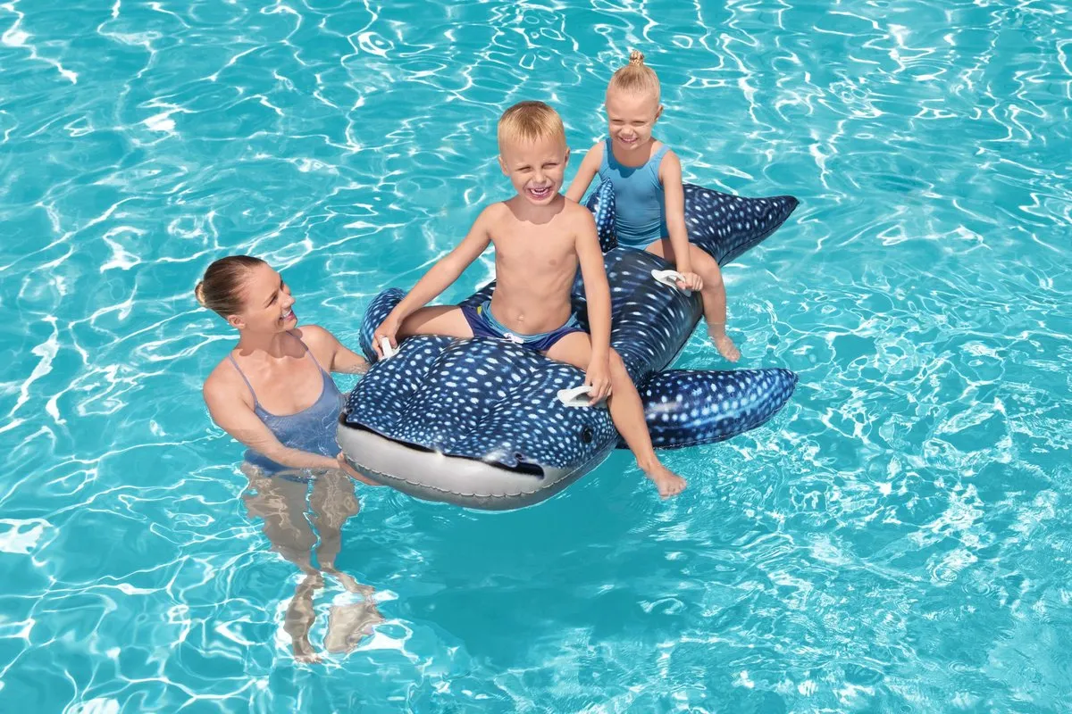 Bestway Walvis Opblaasbaar Matras 193x122cm - Blauw - afbeelding 3 van 6