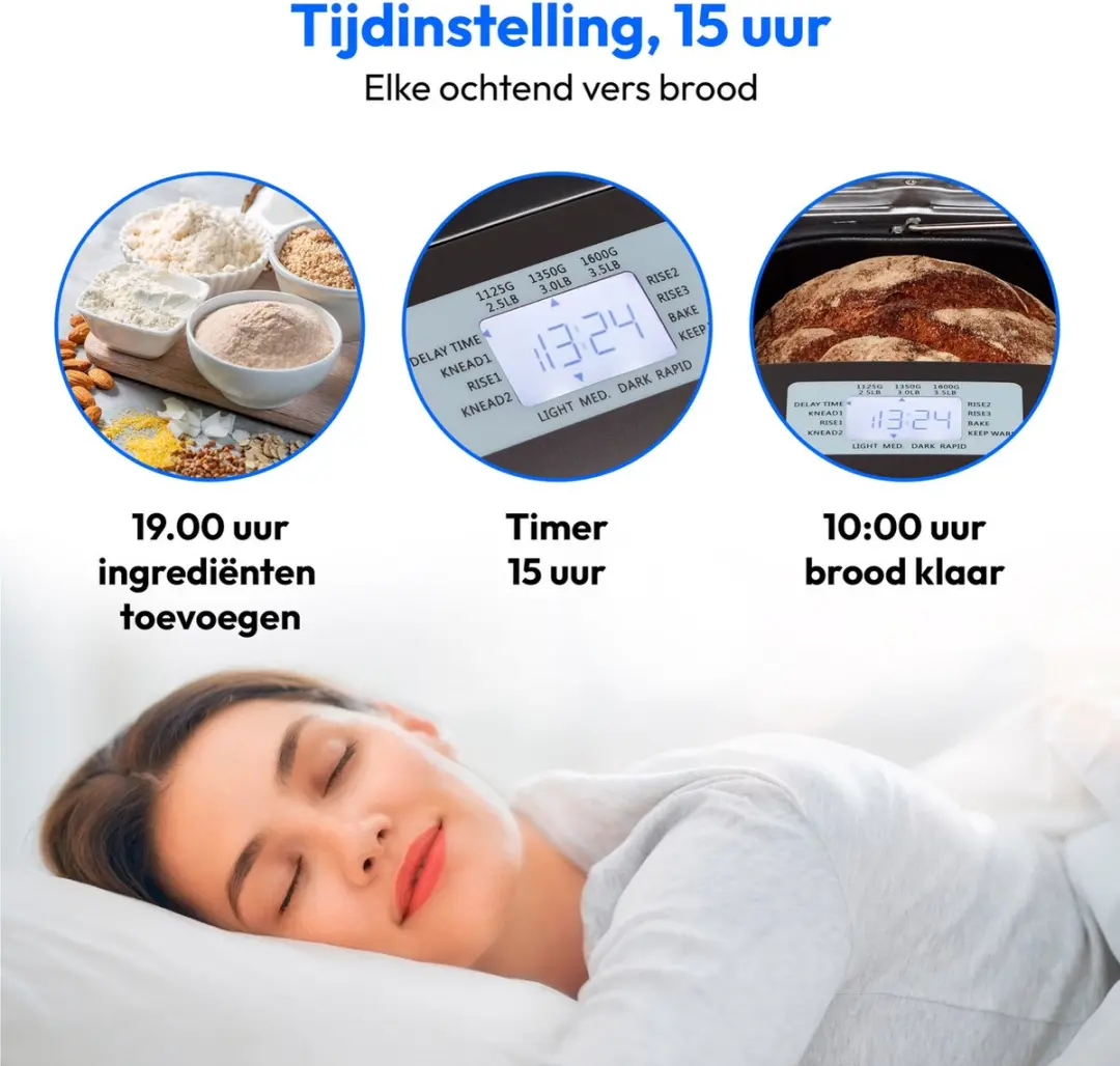 Medion Broodbakmachine MD12040 - 1600g - 20 Programma's - Wit