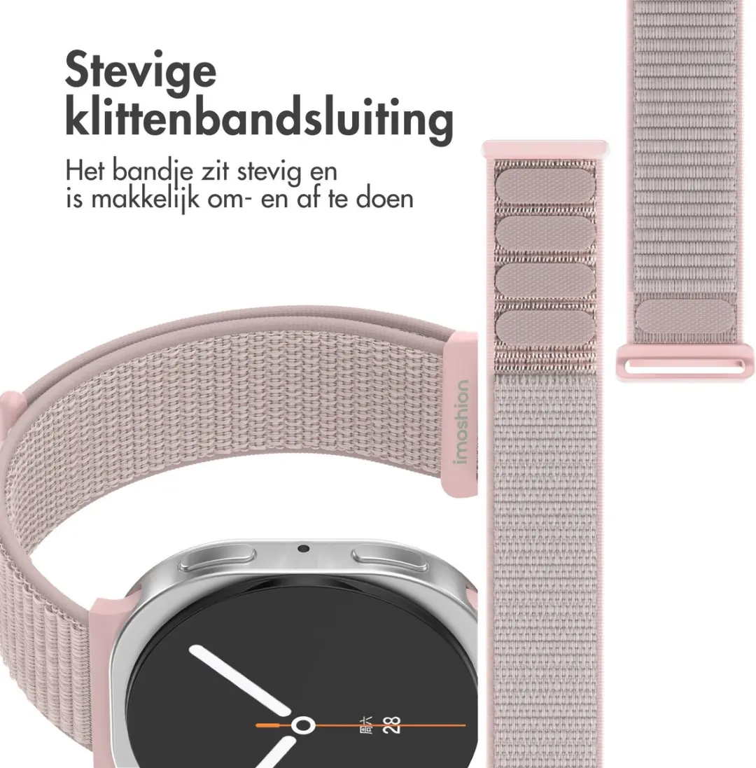 Imoshion Nylon Bandje Samsung Galaxy Watch 8/Classic - Roze
