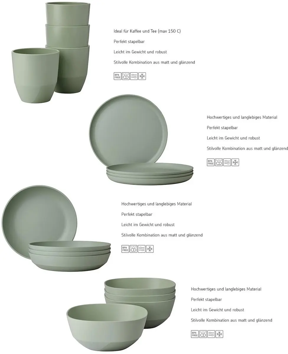 Mepal Silueta Geschirr-Set 8-delig - Nordic Black - afbeelding 3 van 6