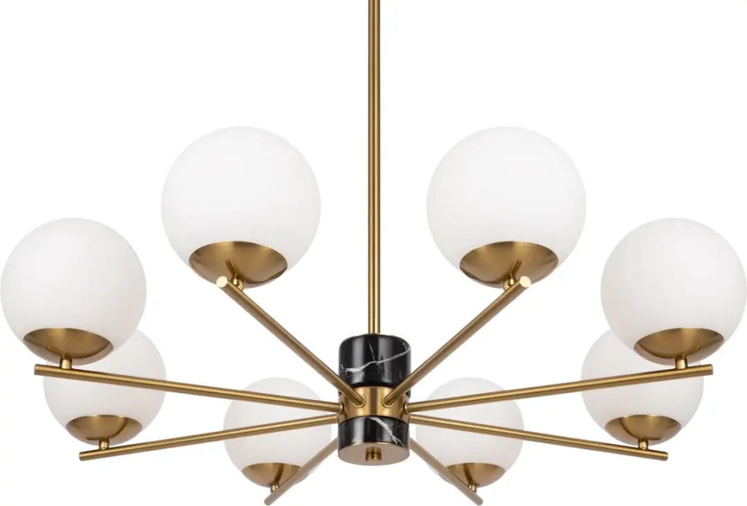 Maytoni Marble Hanglamp - 8x60W - Ø81cm - Goud