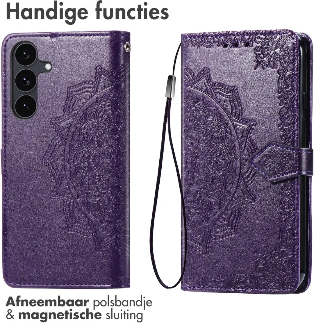 Imoshion Mandala Bookcase Hoesje Samsung Galaxy S26 FE - Paars