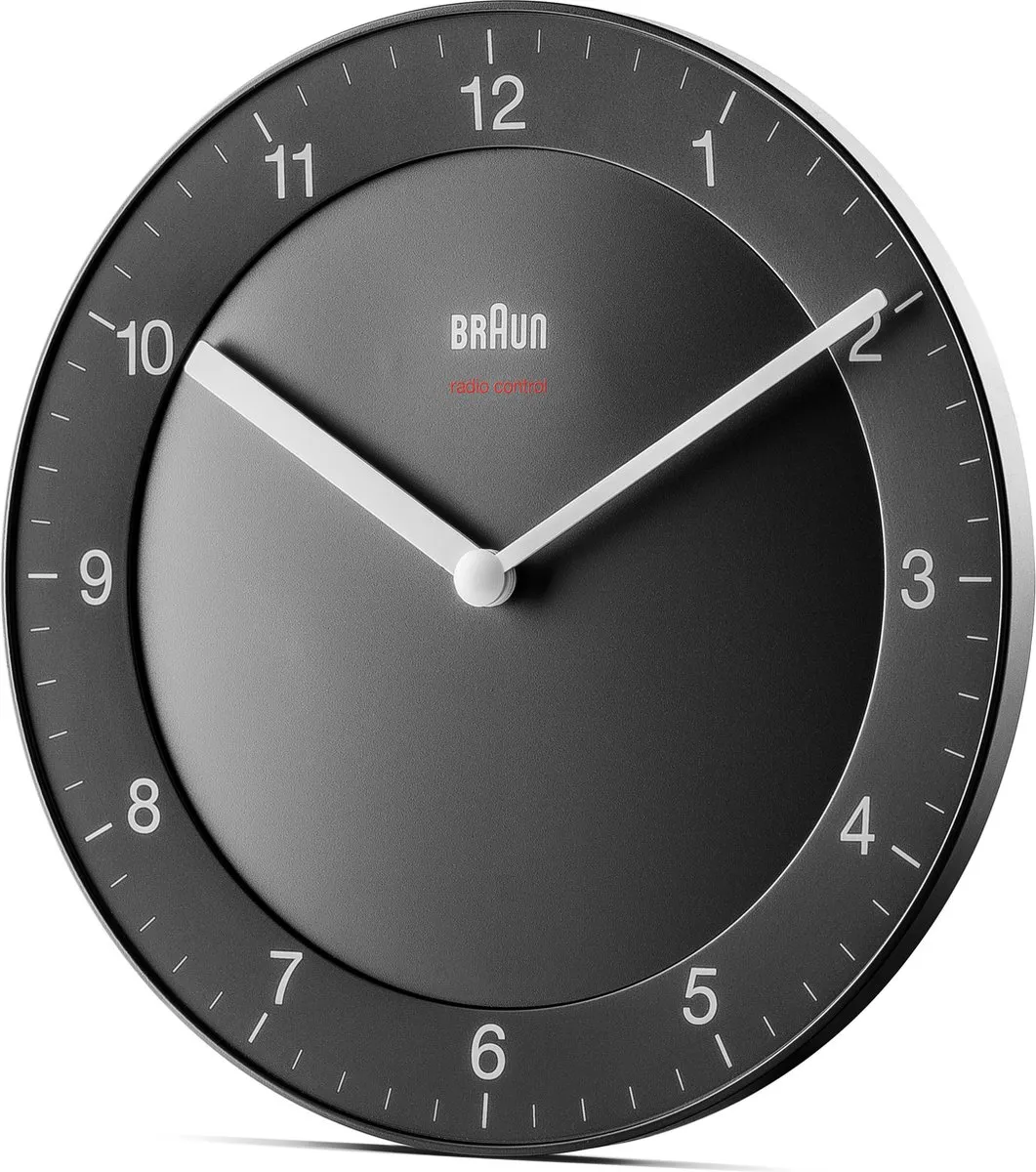 Braun BC06B-DCF Wandklok - Analoog Radiogestuurd Zwart
