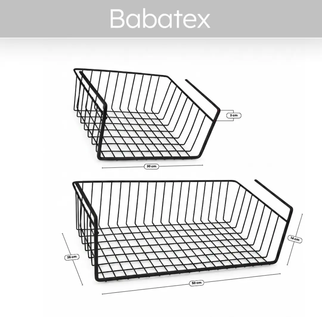 Metaltex Babatex Hangmand Set 2 Stuks - 30/50cm - Zwart
