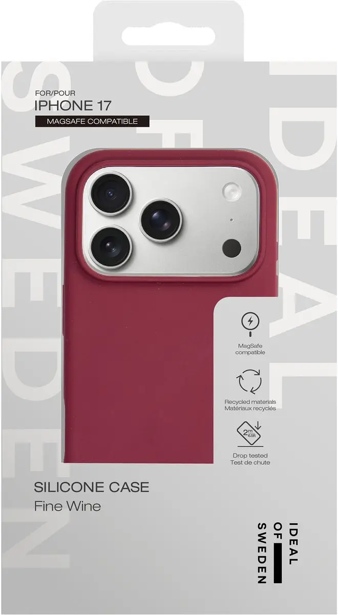 iDeal of Sweden iPhone 17 Silicone Hoesje - Fine Wine - MagSafe