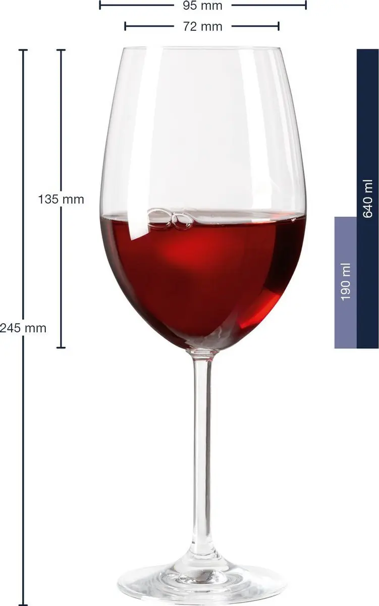 Leonardo Bordeauxglas - 6 Stuks