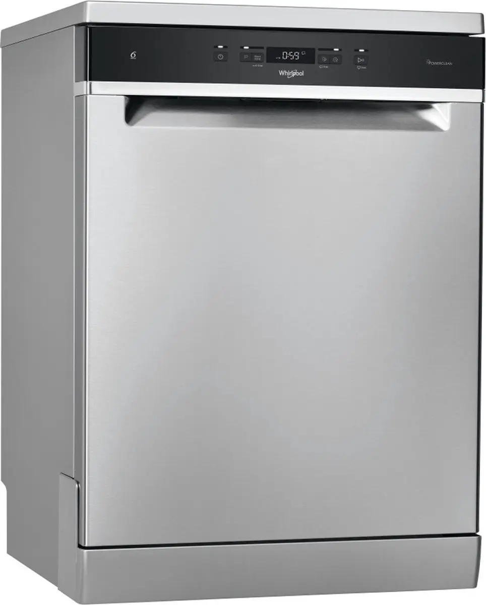 Whirlpool W3F D634 X Vrijstaand Vaatwasser 14 Couverts - Roestvrijstaal