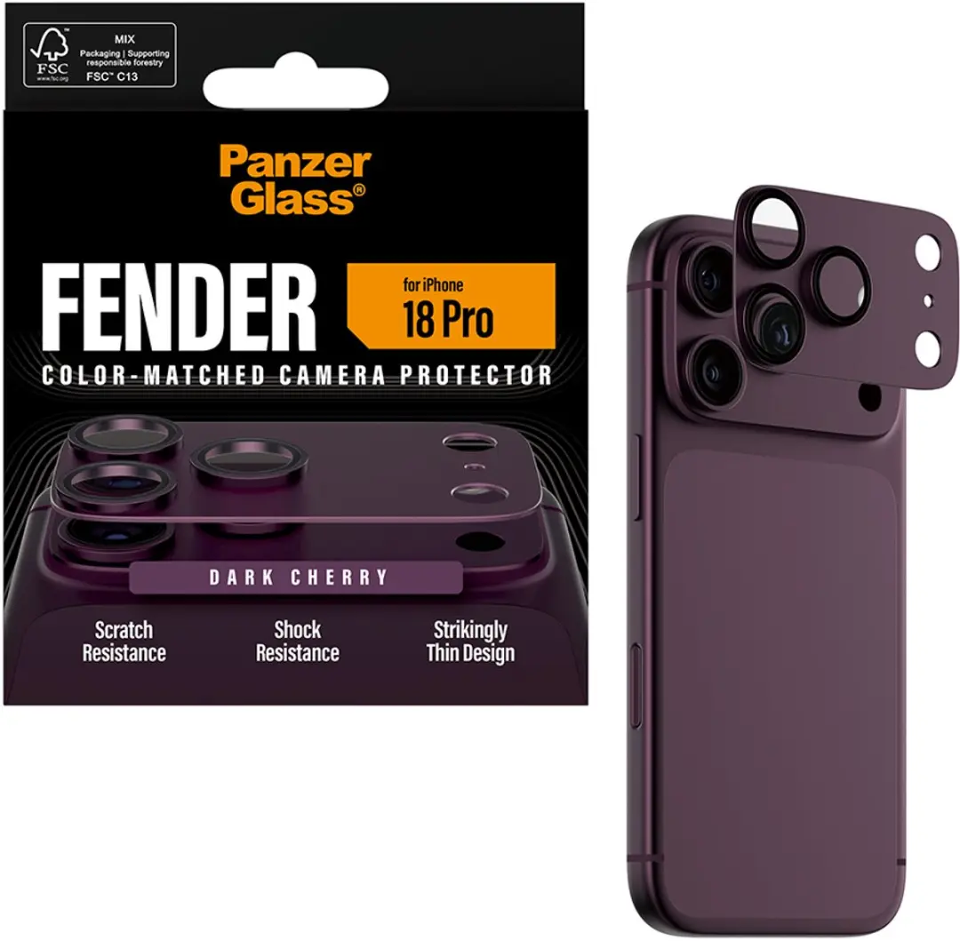 PanzerGlass Fender Camera Protector Dark Cherry iPhone 2026 Pro