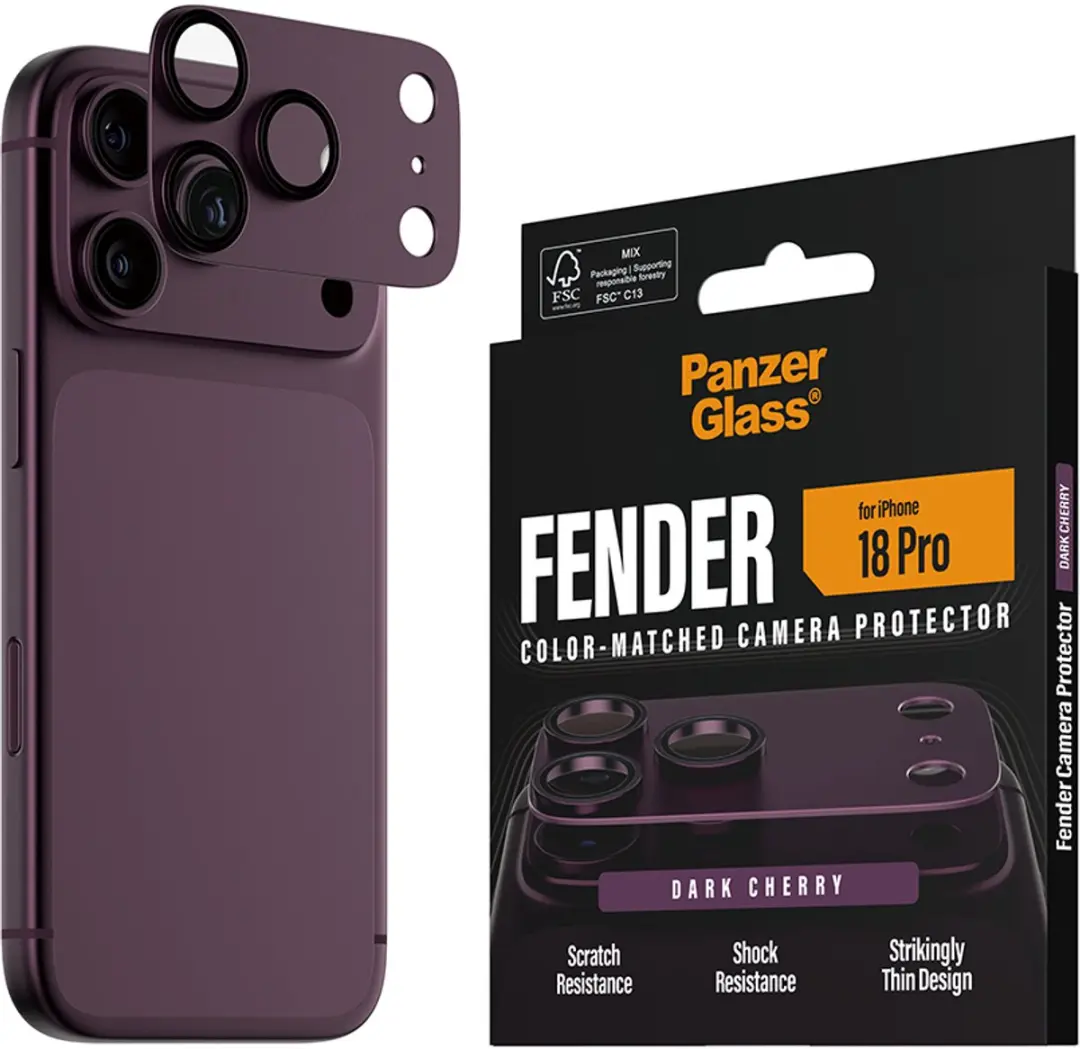 PanzerGlass Fender Camera Protector Dark Cherry iPhone 2026 Pro - afbeelding 6 van 6