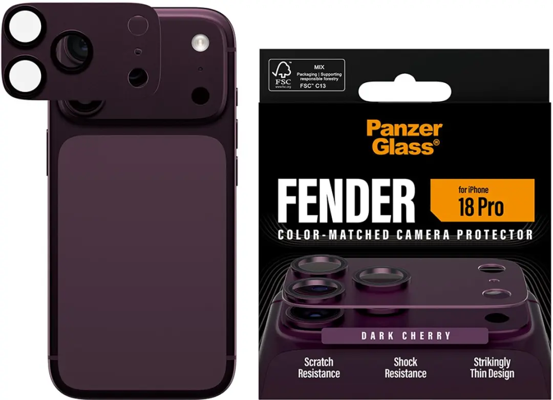 PanzerGlass Fender Camera Protector Dark Cherry iPhone 2026 Pro