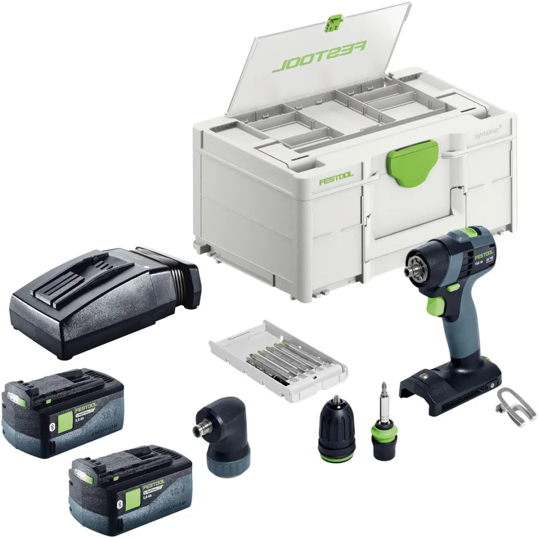 Festool TXS 18 Basisset - 40Nm borstelloos - 2x 5,0Ah accu - afbeelding 6 van 6
