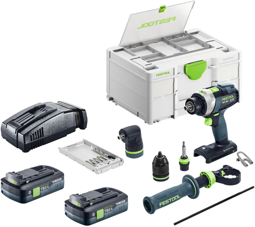 Festool TPC 18/4-Basic-Set accu-slagboormachine 18 V 75 Nm borstelloos + 2x accu