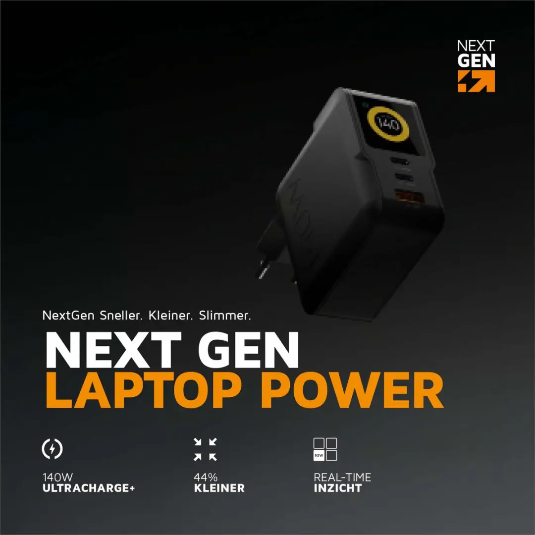 Xtorm XECNG1401 USB-C Oplader 140W - 3x USB - Zwart