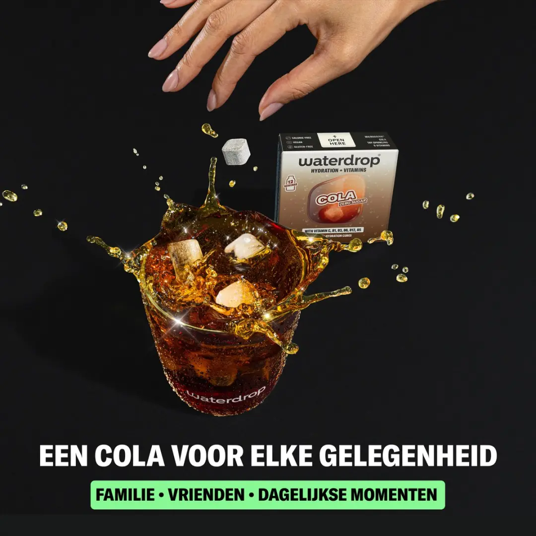 Waterdrop Microdrink Cola Bruisblokjes - 36 Stuks 72g