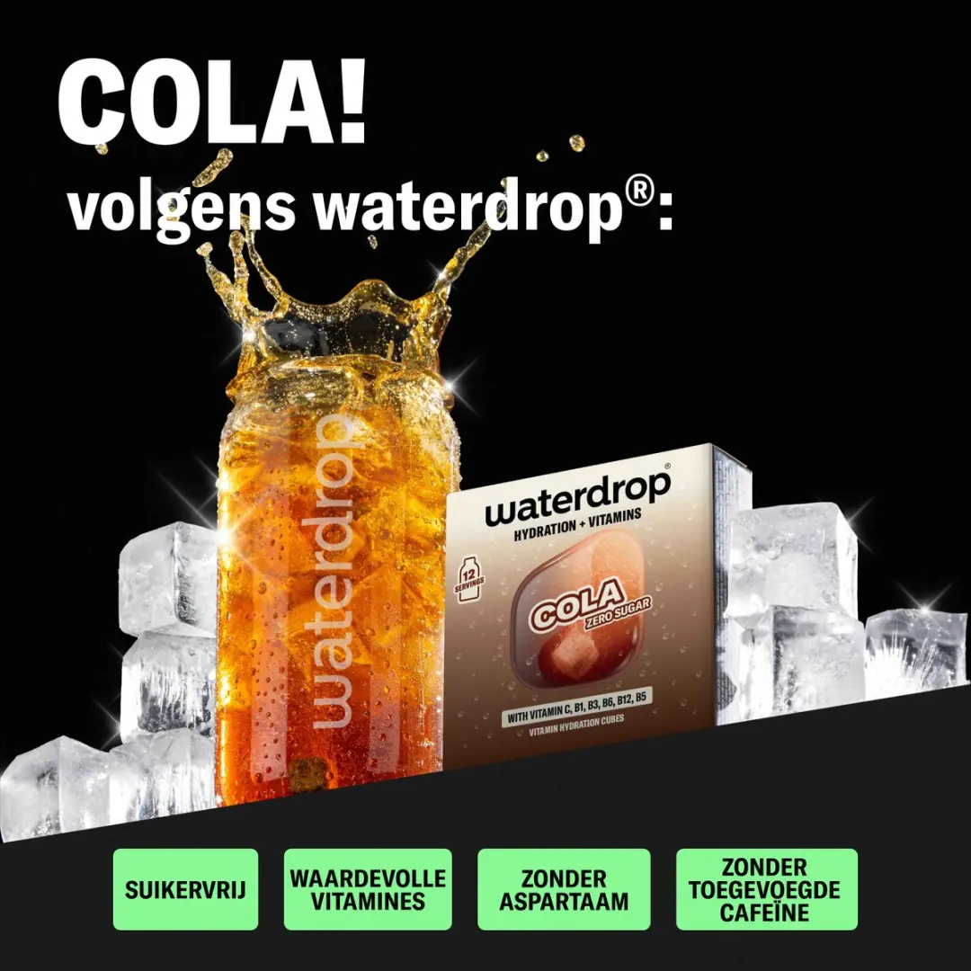 Waterdrop Microdrink Cola Bruisblokjes - 36 Stuks 72g