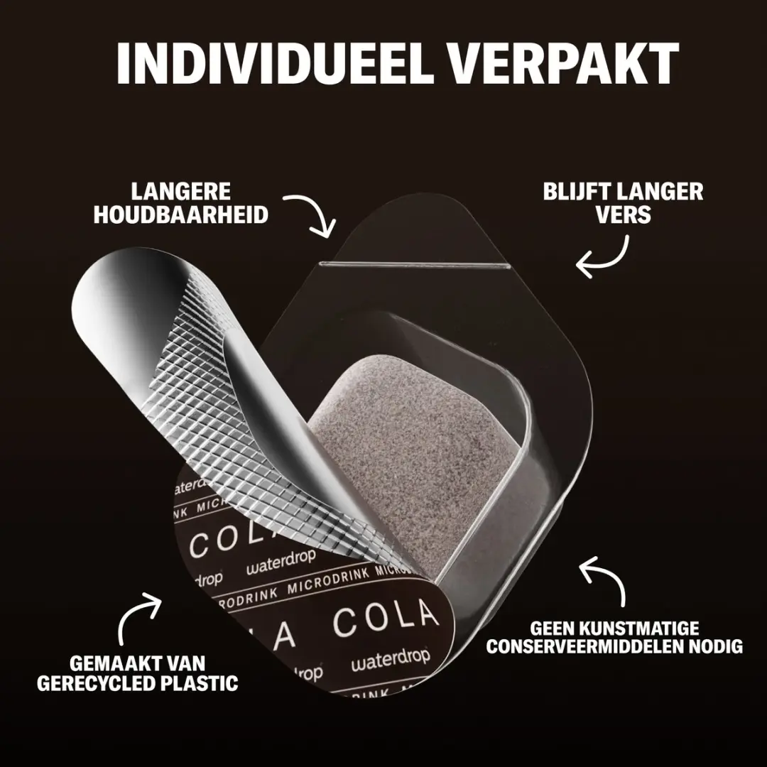 Waterdrop Microdrink Cola Bruisblokjes - 36 Stuks 72g