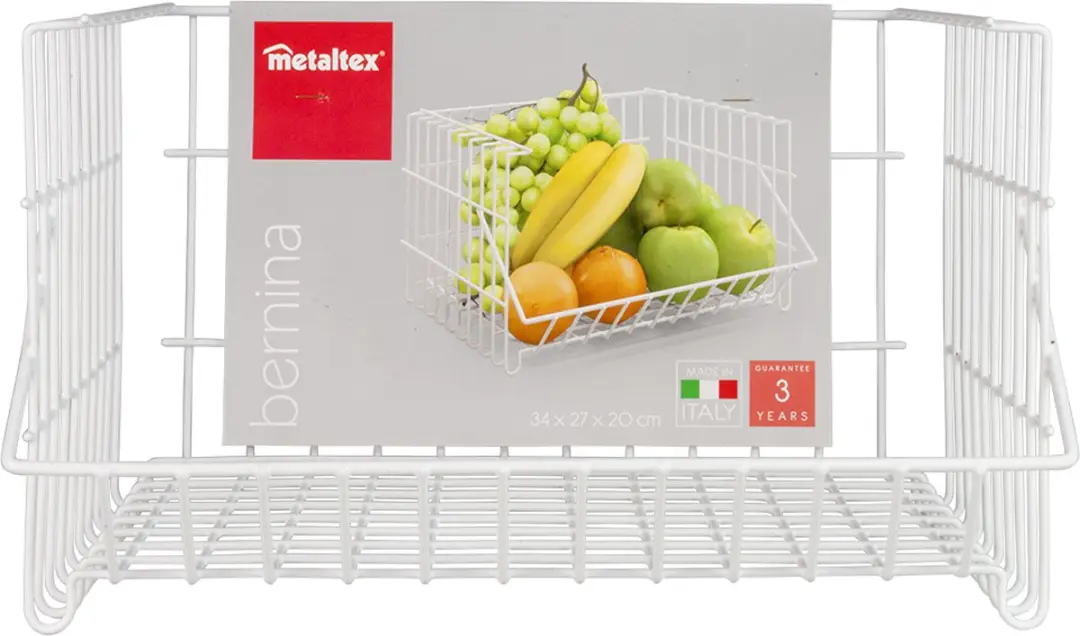 Metaltex Stapelbare Fruitmand Wit 34x27x20cm