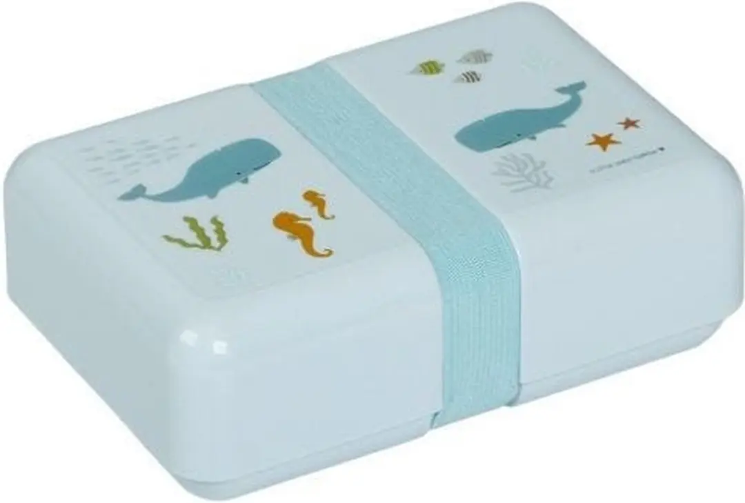 A Little Lovely Company Oceaan Broodtrommel 0.85L - Lichtblauw