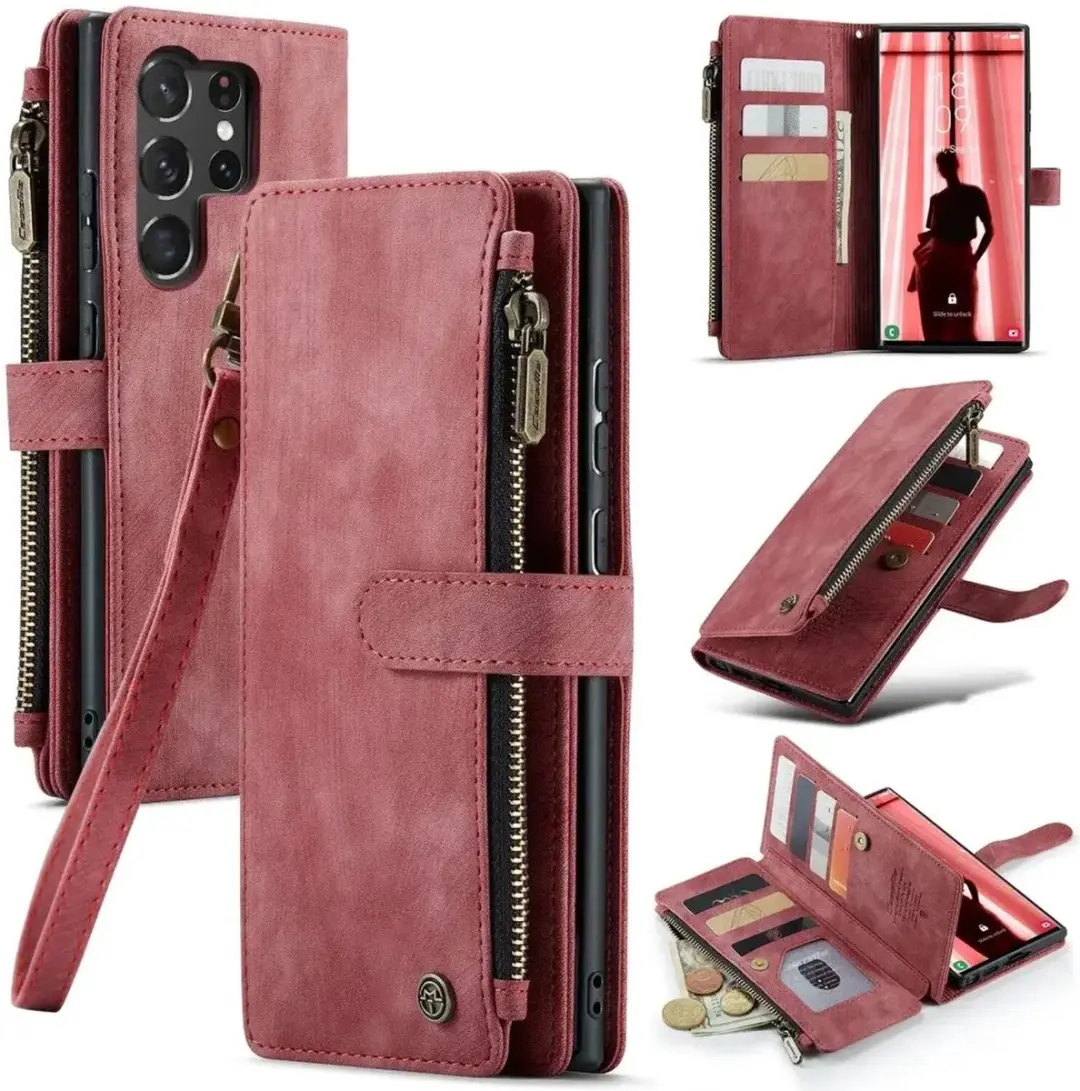 Caseme C30 Hoesje Samsung Galaxy S23 Ultra - Rood