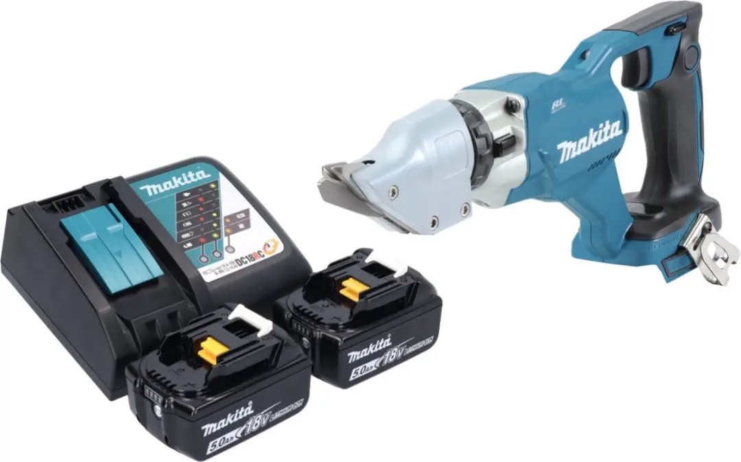 Makita DJS 200 RT Blikschaar 18V - 2.0mm - 2x 5.0Ah + Lader