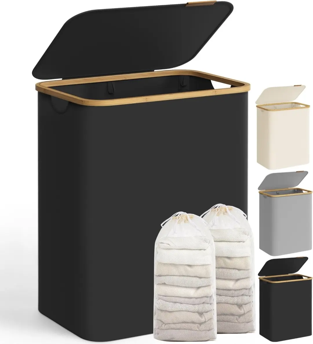 Songmics Wasmand met deksel 130L