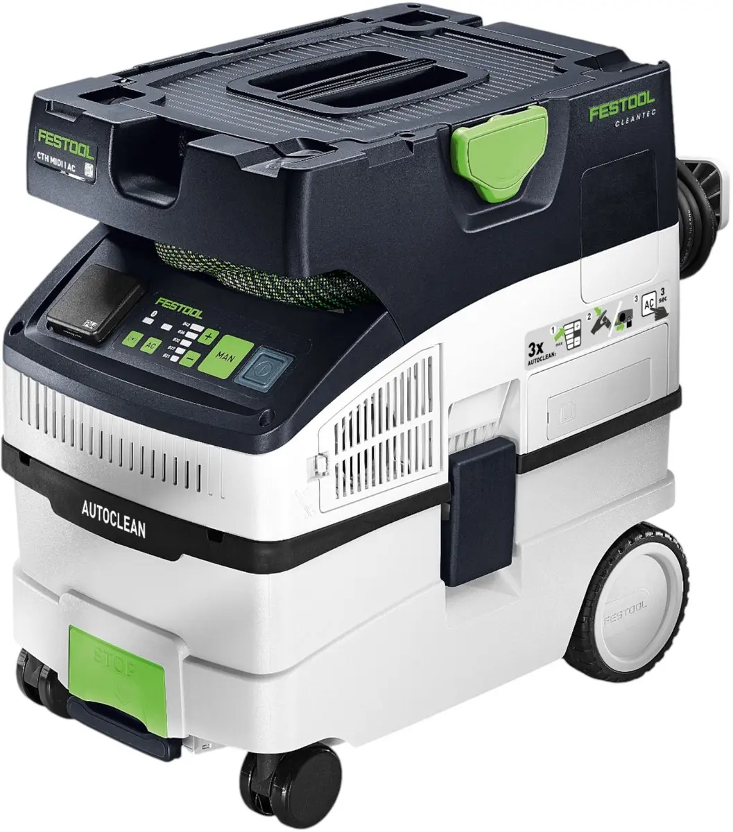 Festool CTH MIDI I AC CLEANTEC Mobiele Afzuigunit 1200W - 15L - Stofklasse H