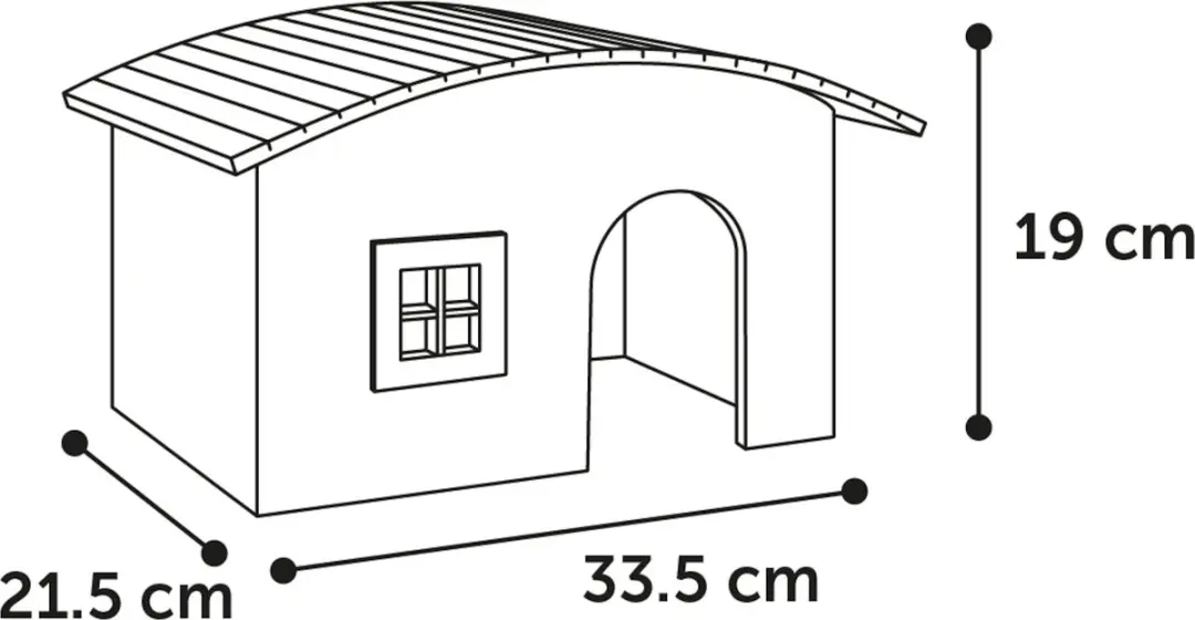 Flamingo Soby Hout Knaagdierhuis 130488 - 33,5x21,5x19cm
