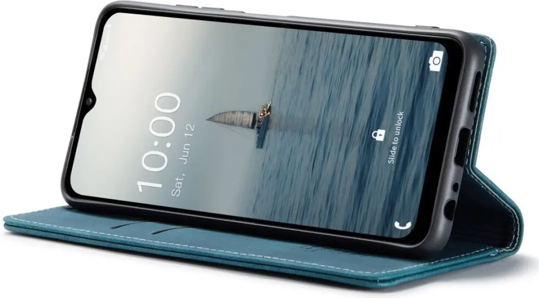 Caseme 013 Book Case Samsung Galaxy A34 - 2 Pasjes - Blauw - afbeelding 6 van 6