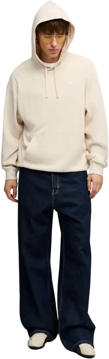 PUMA ESS Elevated Relaxed Hoodie Heren - S - Beige