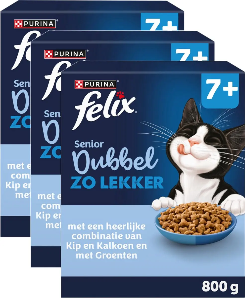 Felix Dubbel Zo Lekker Senior 7+ Kip & Kalkoen