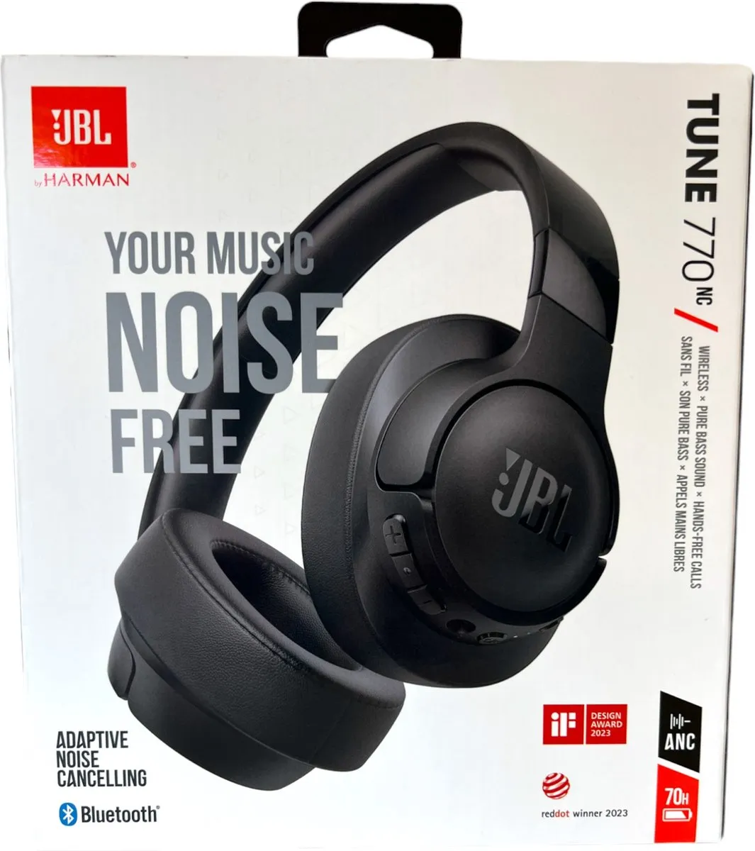 JBL Tune 770NC Draadloze Over-Ear Koptelefoon - Noise Cancelling - Zwart