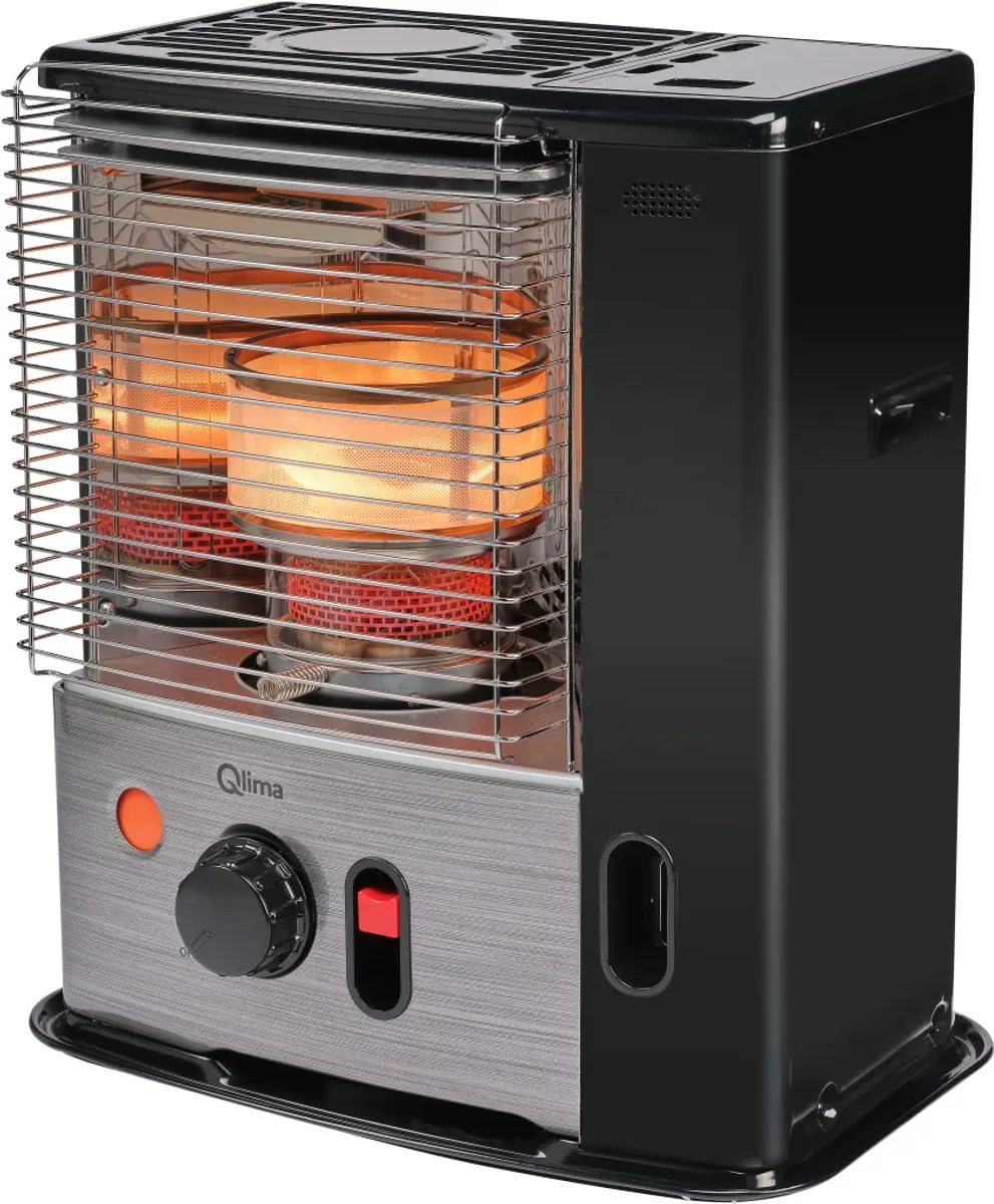 Qlima R8128S-C2 Petroleumkachel 2800W - Zwart/Grijs