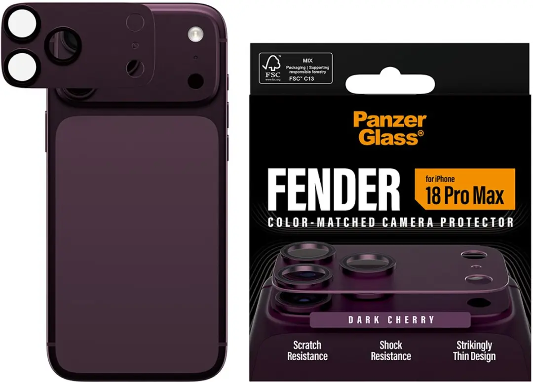 PanzerGlass Fender Camera Protector Dark Cherry iPhone 14 Plus