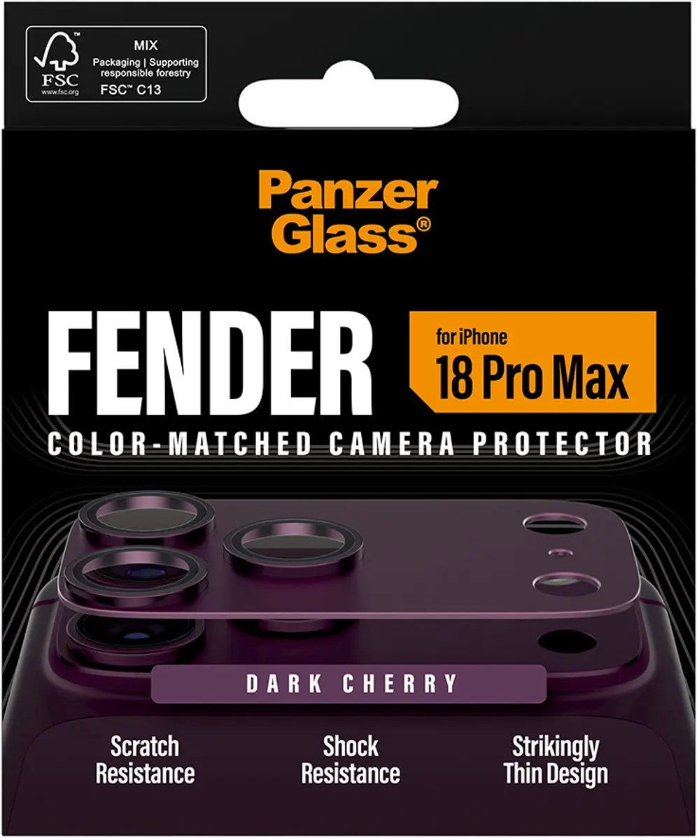PanzerGlass Fender Camera Protector Dark Cherry iPhone 14 Plus