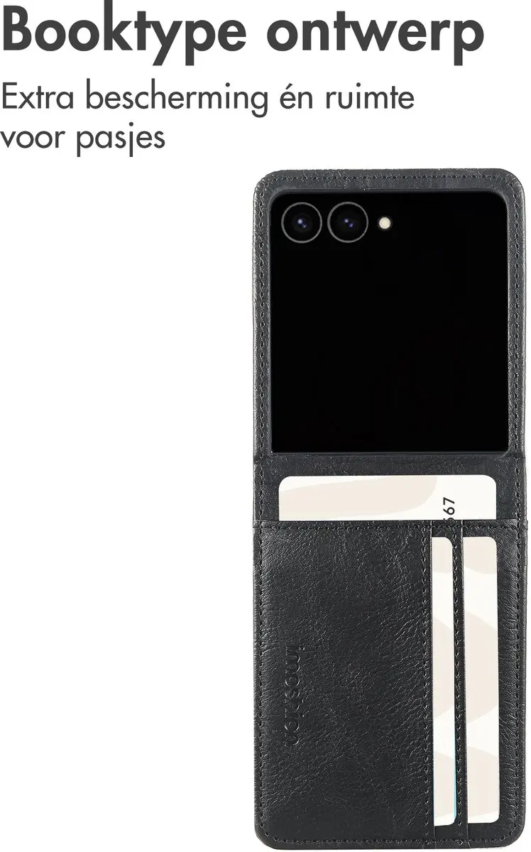 Imoshion Hoesje Samsung Galaxy Z Flip8 - 3 Pasjes - Zwart