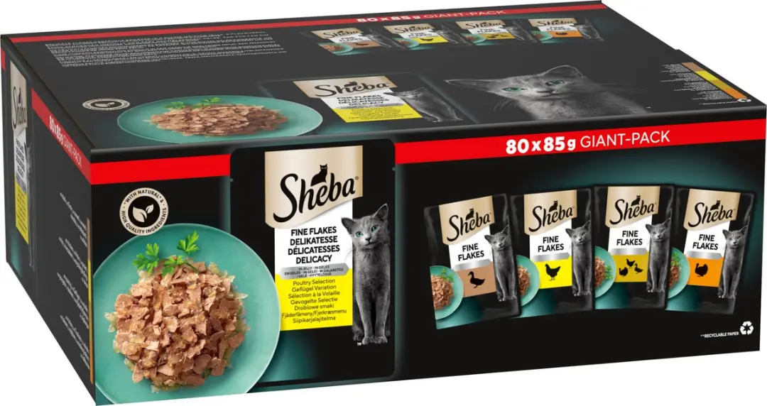 Sheba Délicatesses Gevogelte in Gelei Kattenvoer - 80x85g