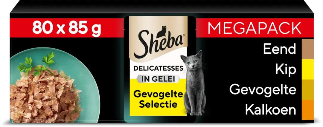 Sheba Délicatesses Gevogelte in Gelei Kattenvoer